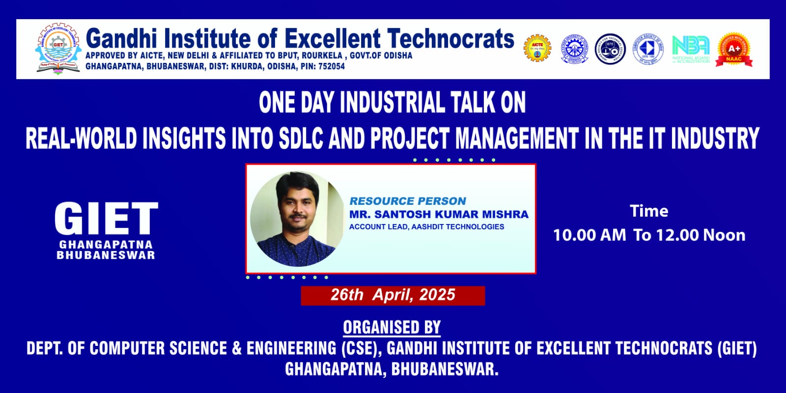 One-Day Industrial Talk on 